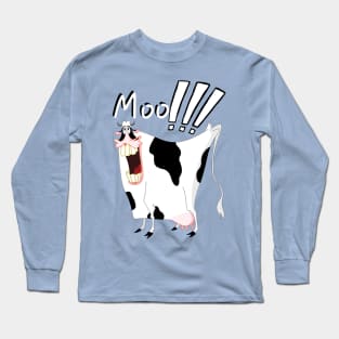 Moo! Crazy Cow Long Sleeve T-Shirt